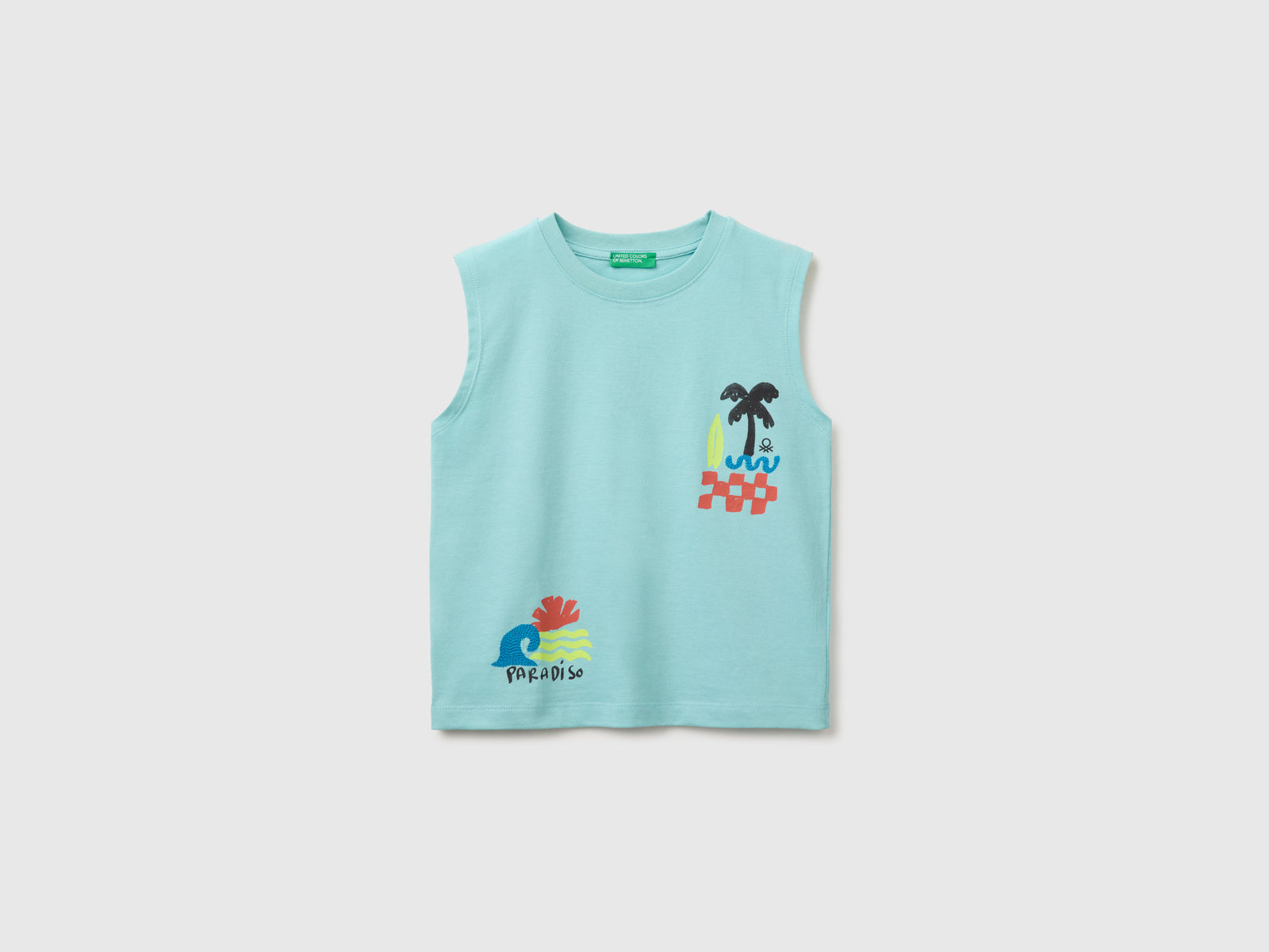 Oversized tank top with print and embroidery - ucb_image_FS