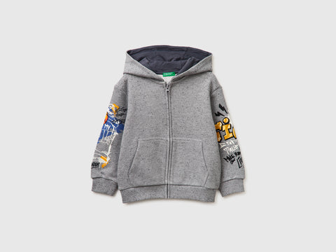 Oversized sweatshirt with zip and prints - ucb_image_FS