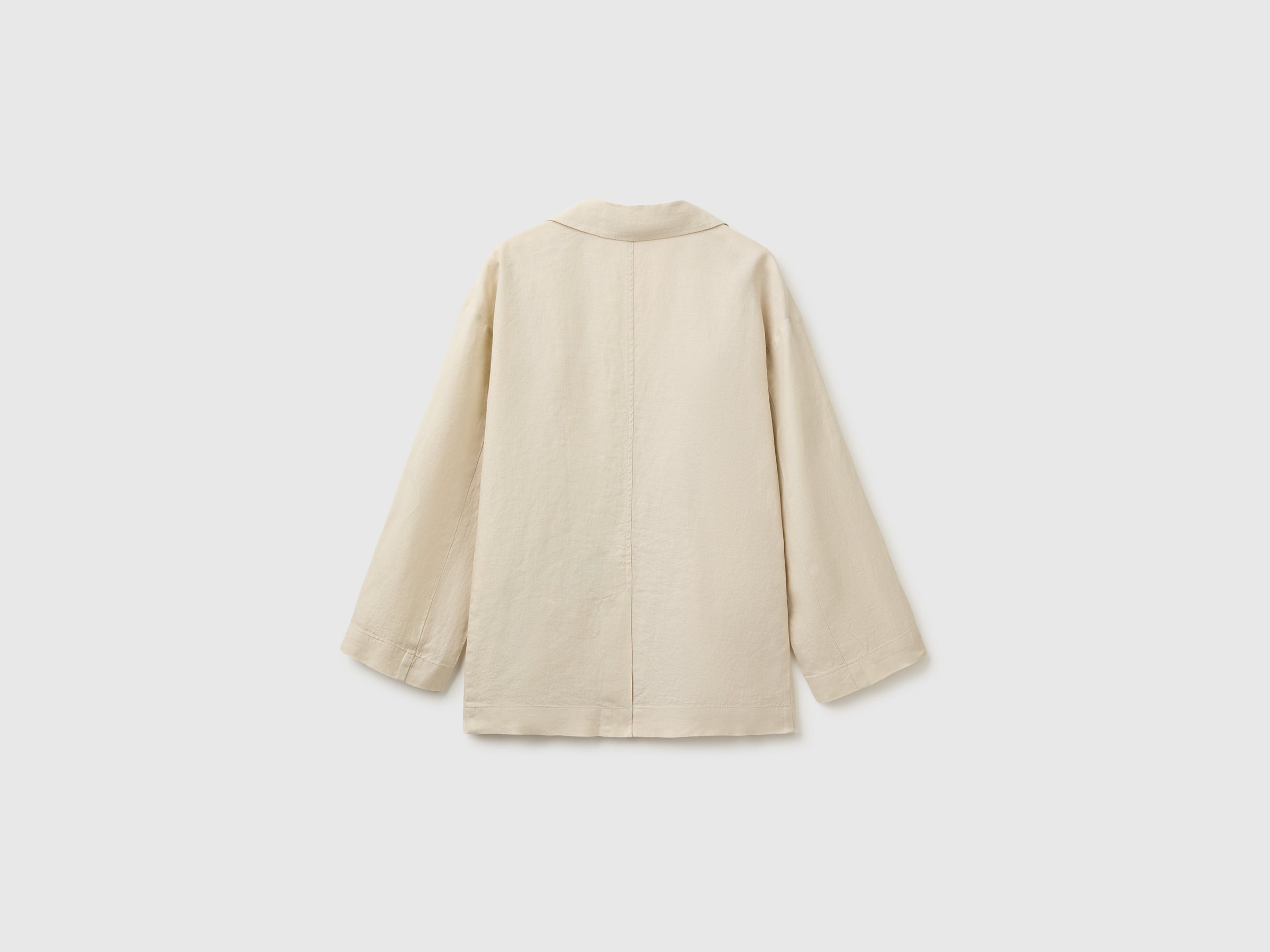 Blazer de abotoadura simples em 100% linho - ucb_image_BS