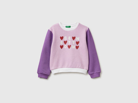 Sweatshirt with glitter logo print - ucb_image_FS