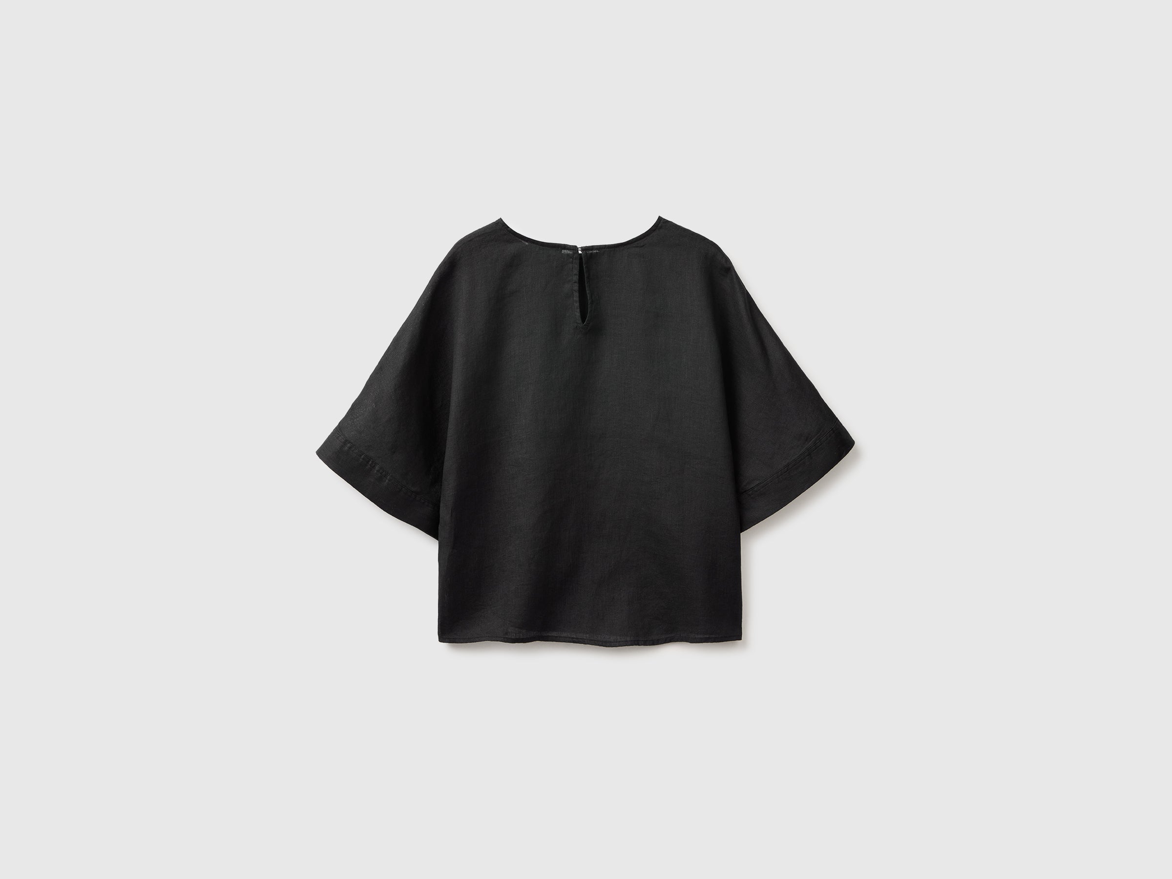Blusa de gola redonda em linho puro - ucb_image_BS