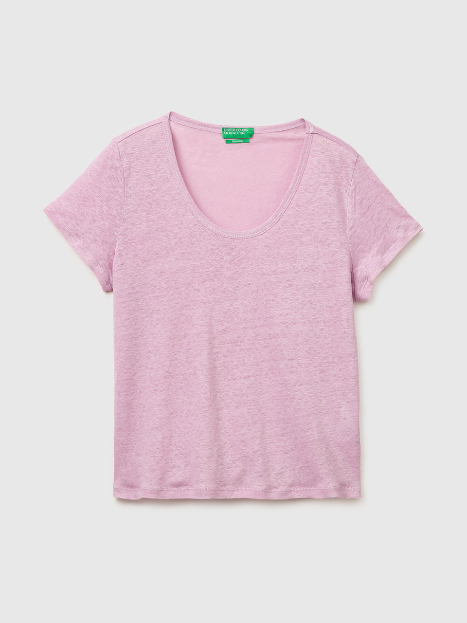 Round-neck T-shirt in pure linen - ucb_image_FS
