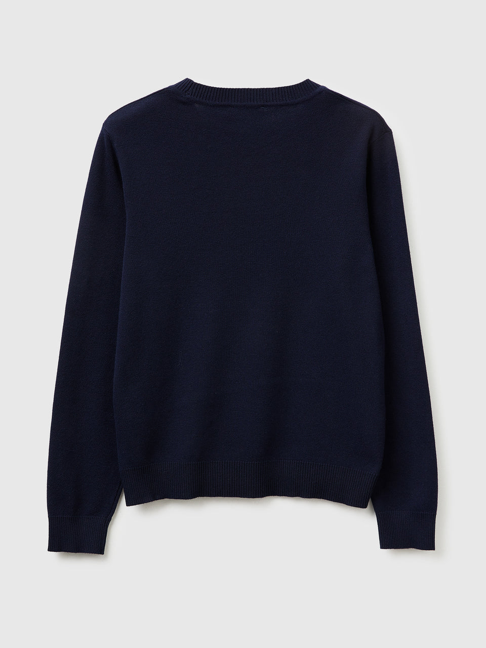 Dark blue sweater in tricot cotton - ucb_image_BS