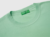 Sage green sweater in cotton tricot - ucb_image_DS1