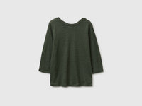Boat-neck T-shirt in pure linen - ucb_image_BS