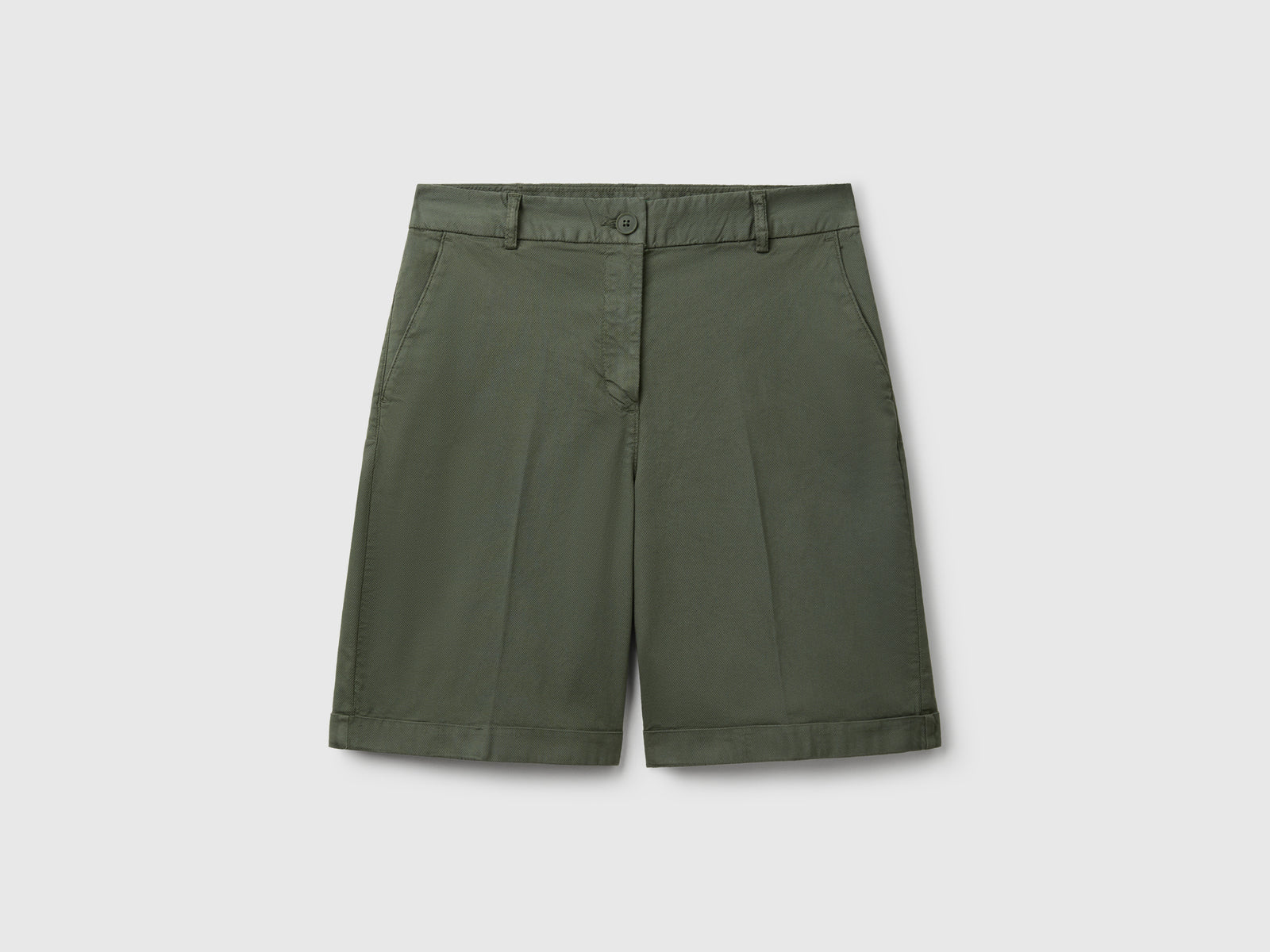 Bermudas with cuff in stretch cotton - ucb_image_FS