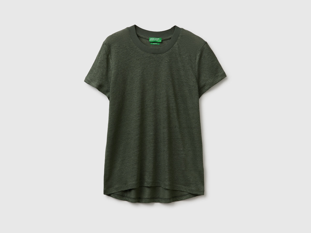 Crew neck T-shirt in pure linen - ucb_image_FS
