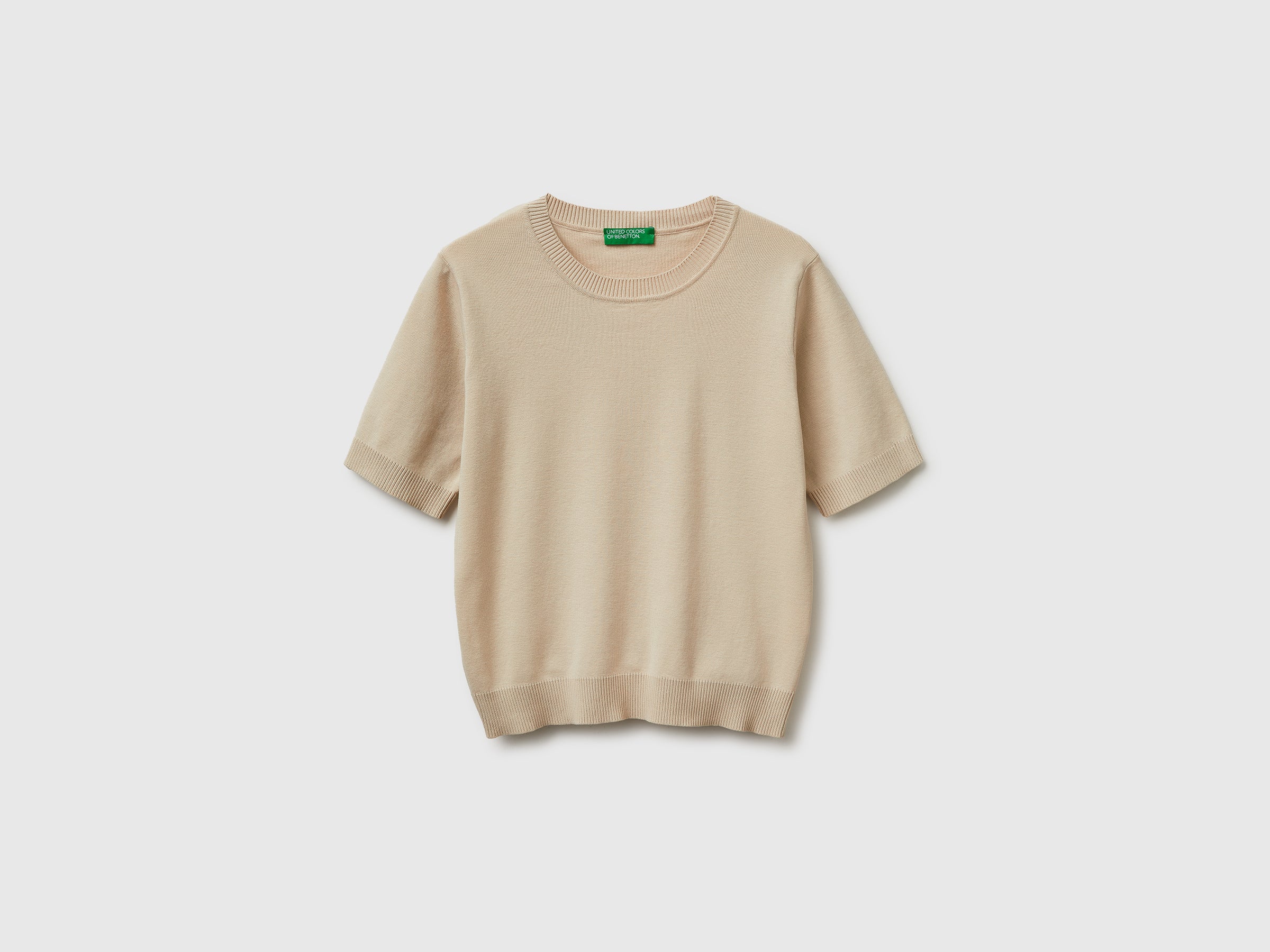 Beige short sleeve sweater - ucb_image_FS