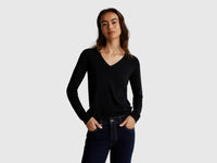 Camisola com decote em V em algodão puro - ucb_image_F