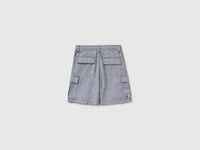 Linen blend cargo Bermuda shorts - ucb_image_BS