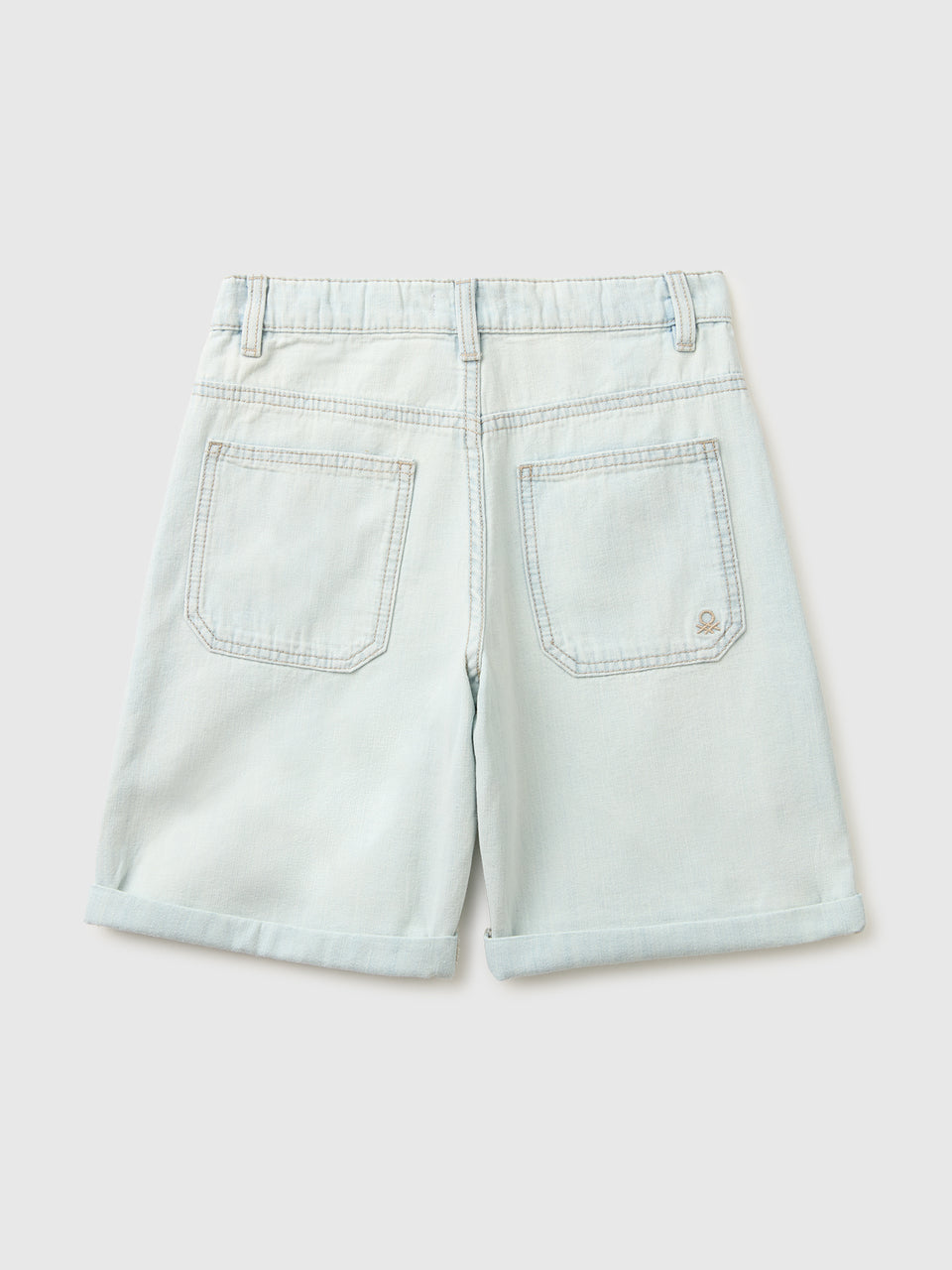 Denim Bermuda shorts with cuffs - ucb_image_BS