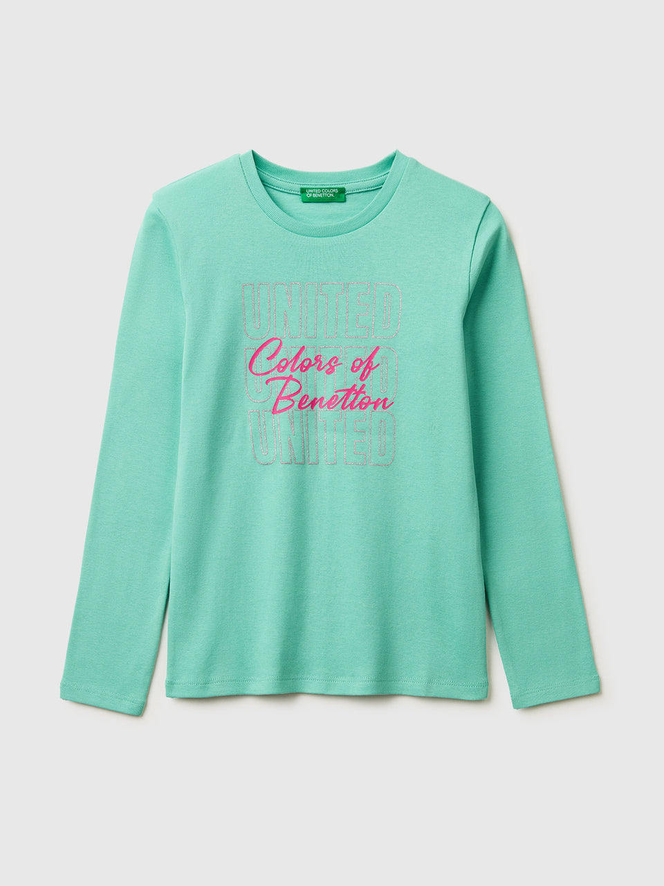 T-shirt with glittery logo in organic cotton - ucb_image_FS