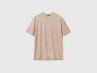 T-shirt de gola redonda em mistura de linho - ucb_image_FS