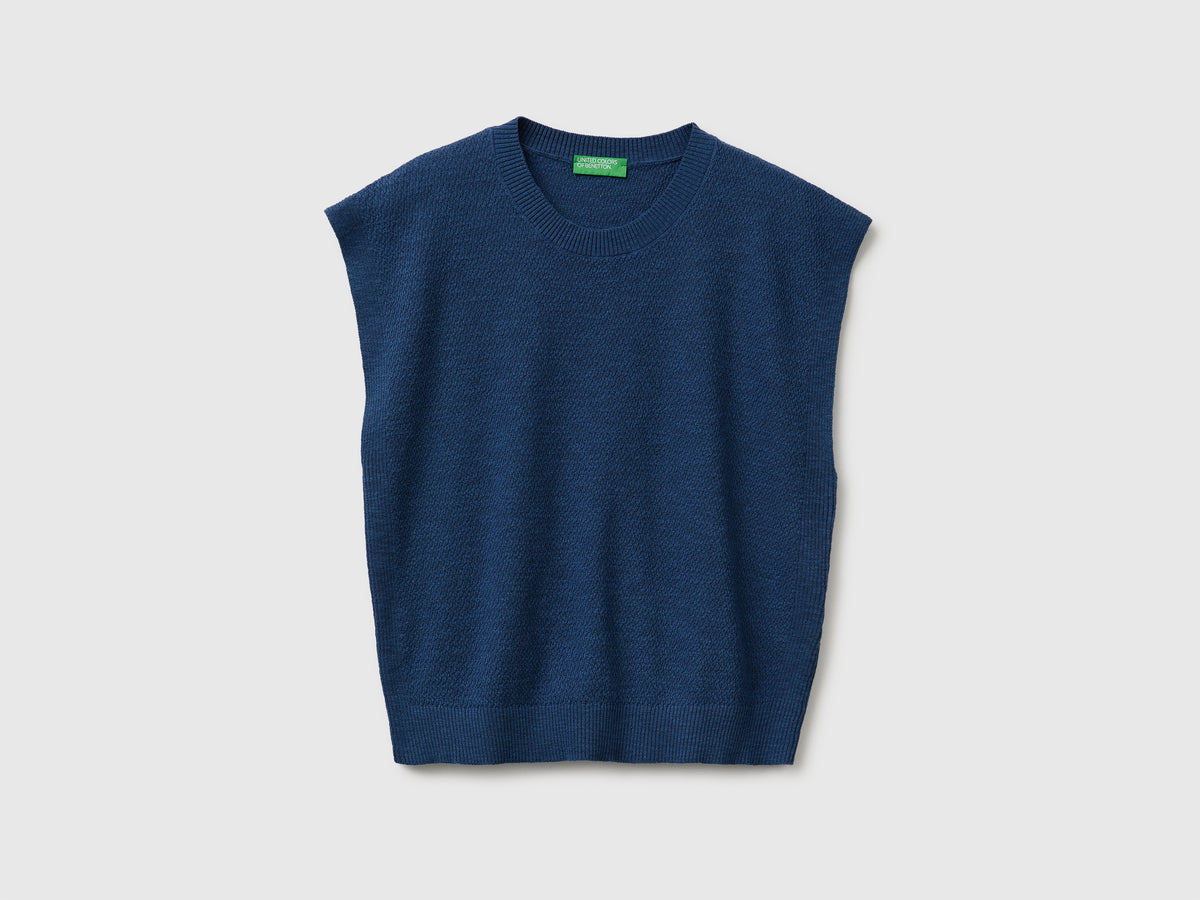Sleeveless linen blend sweater - ucb_image_FS