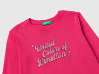 T-shirt with glittery logo in organic cotton - ucb_image_DS1
