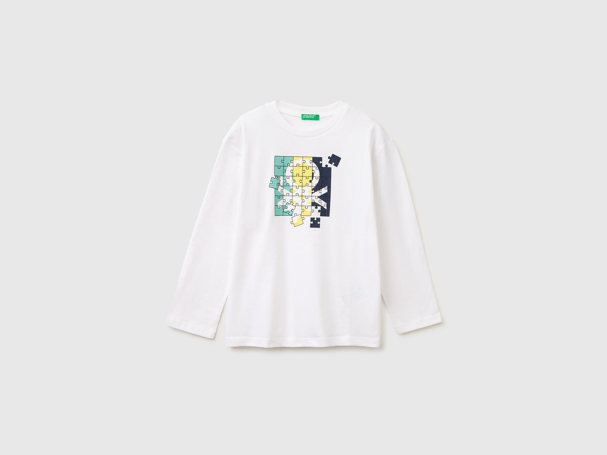 T-shirt in organic cotton with logo print - ucb_image_FS