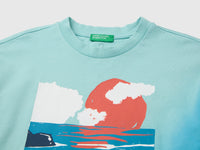 Dip dye effect T-shirt with print - ucb_image_DS1