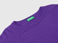 Camisola de gola redonda violeta em mistura de lã e caxemira - ucb_image_DS1
