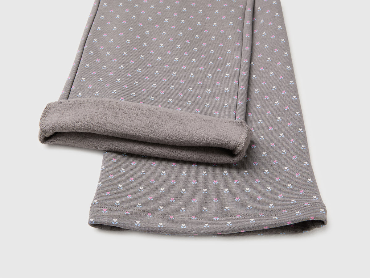 Calças amplas em felpo estampado - ucb_image_DS1