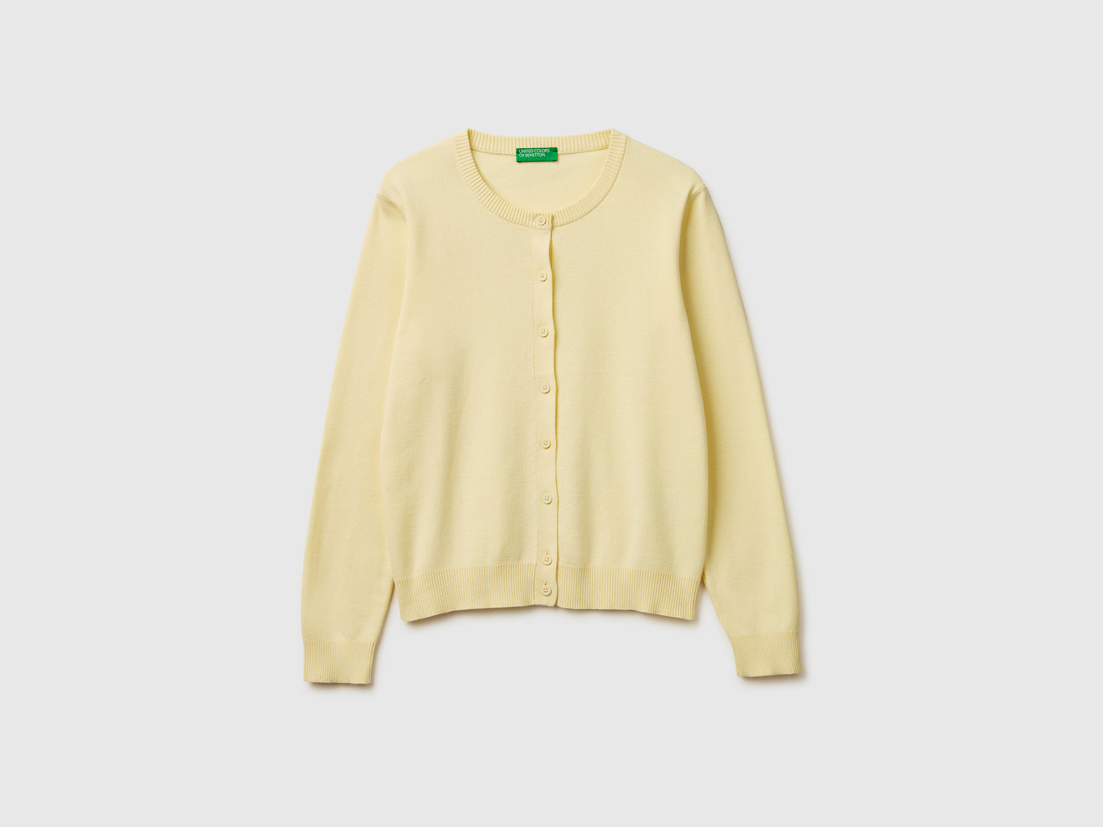 Cardigã amarelo claro em algodão tricot - ucb_image_FS