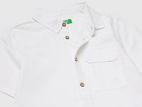 Short-sleeved linen blend shirt - ucb_image_DS1