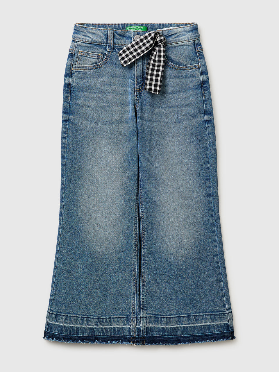 Flare fit jeans with gingham scarf - ucb_image_FS