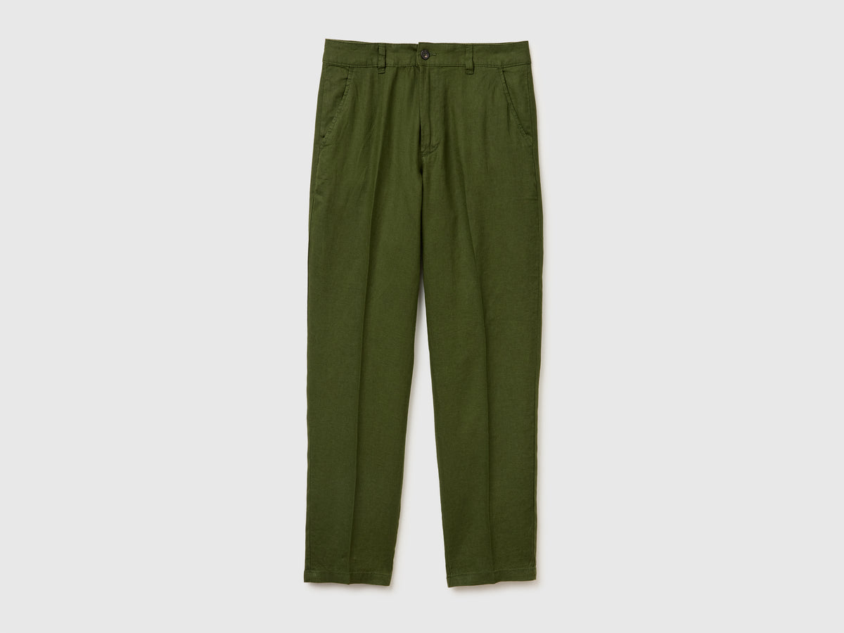 Chinos straight em puro linho - ucb_image_FS