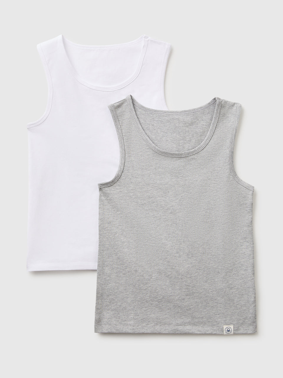 Duas t-shirts sem mangas interiores em algodão stretch - ucb_image_FS