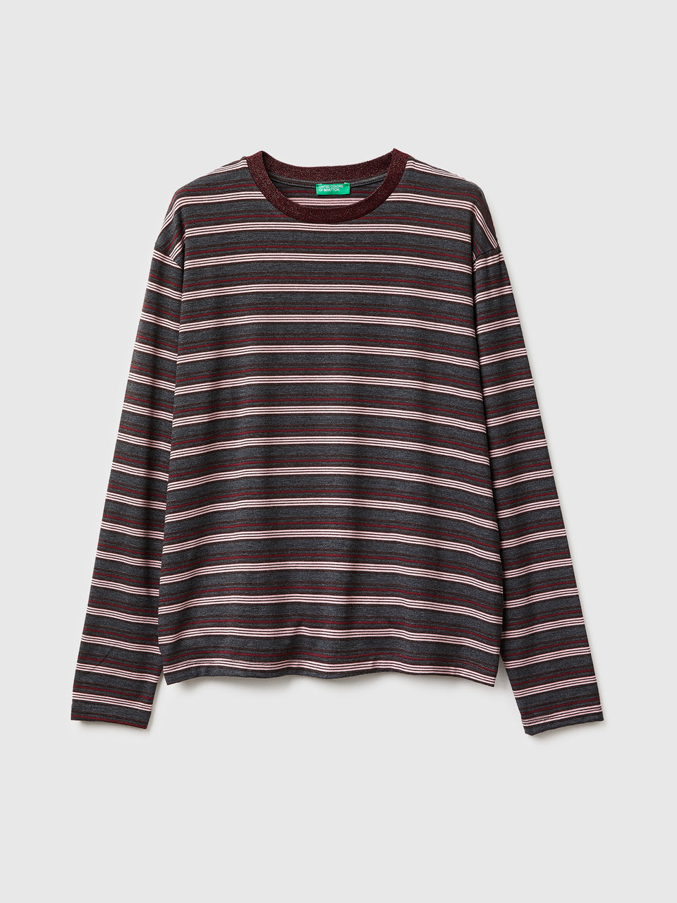 T-shirt às riscas com gola lurex - ucb_image_FS