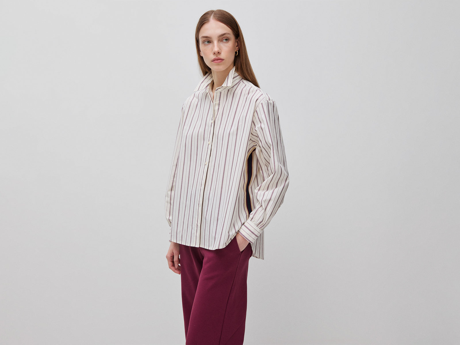Camisa às riscas com faixa lateral - ucb_image_F