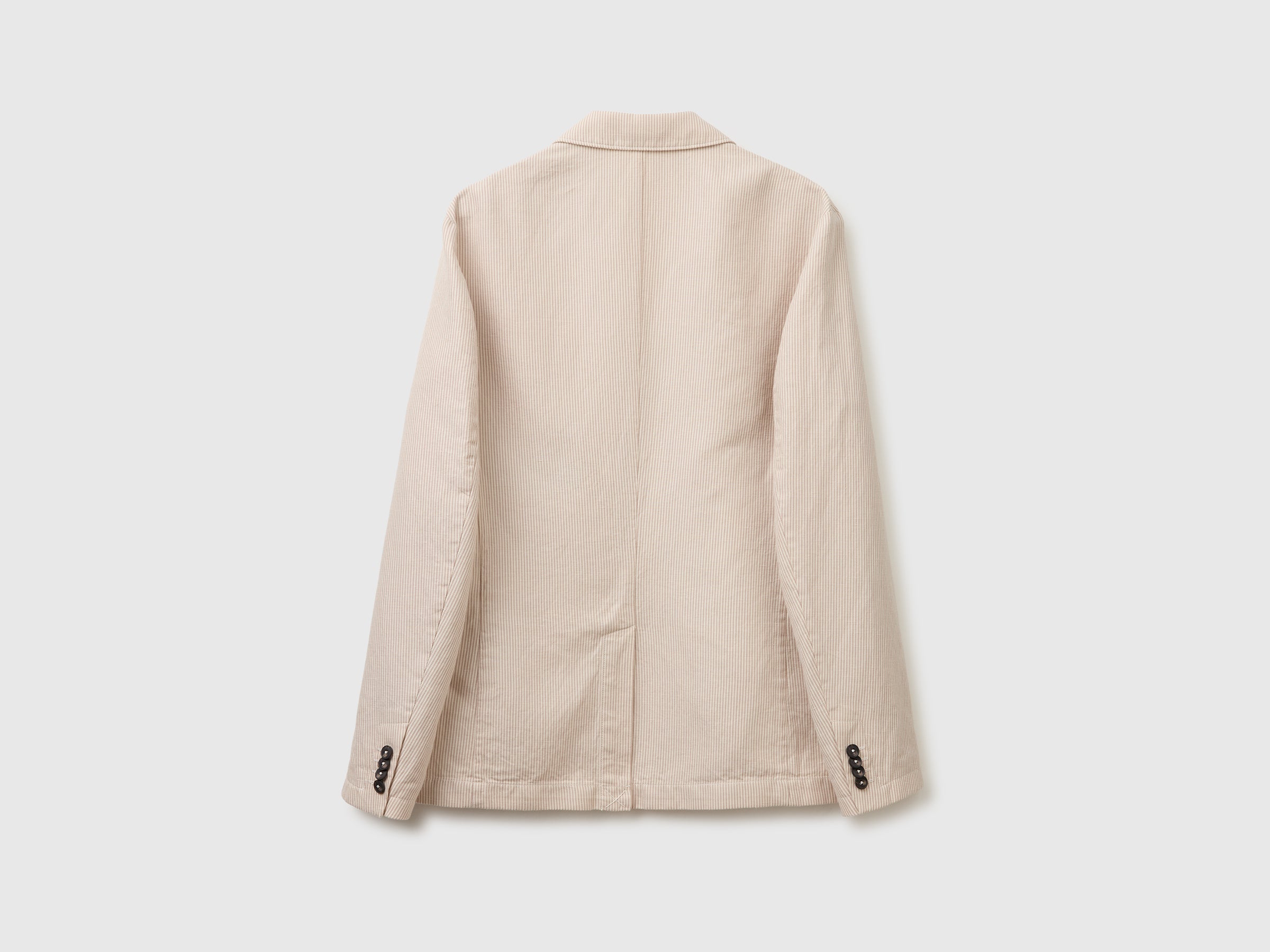 Single-breasted linen blend blazer - ucb_image_BS