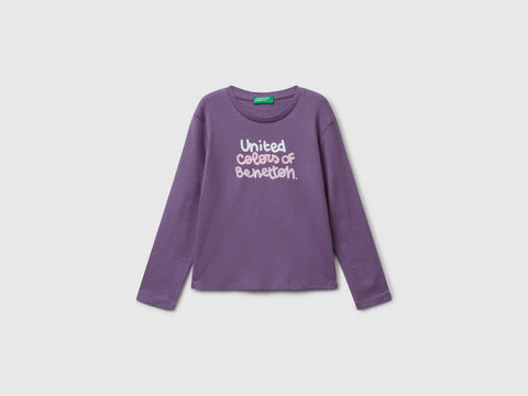 T-shirt com logótipo glitter em algodão - ucb_image_FS