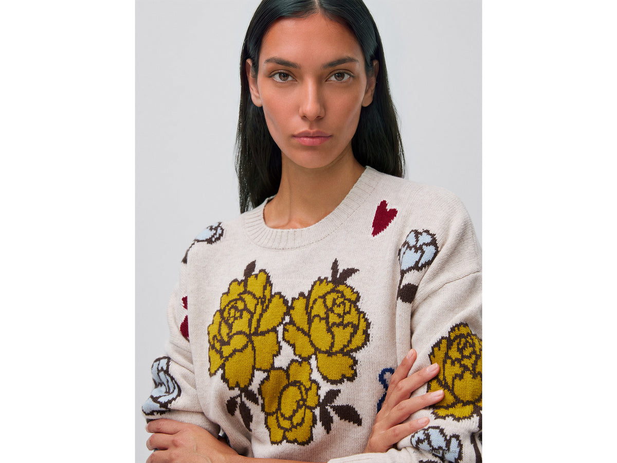 Camisola 100% lã com intársia floral - ucb_image_FY