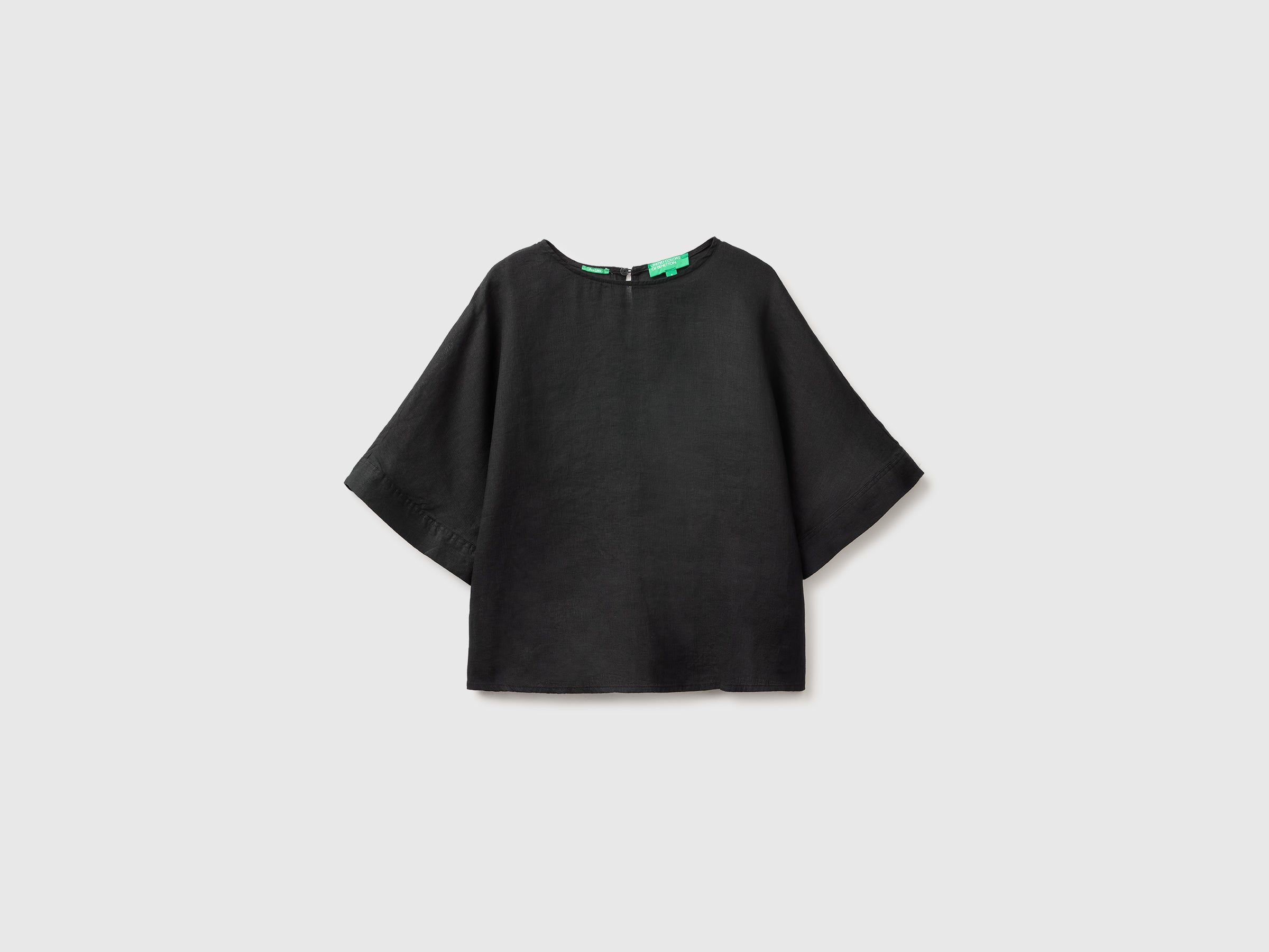 Blusa de gola redonda em linho puro - ucb_image_FS
