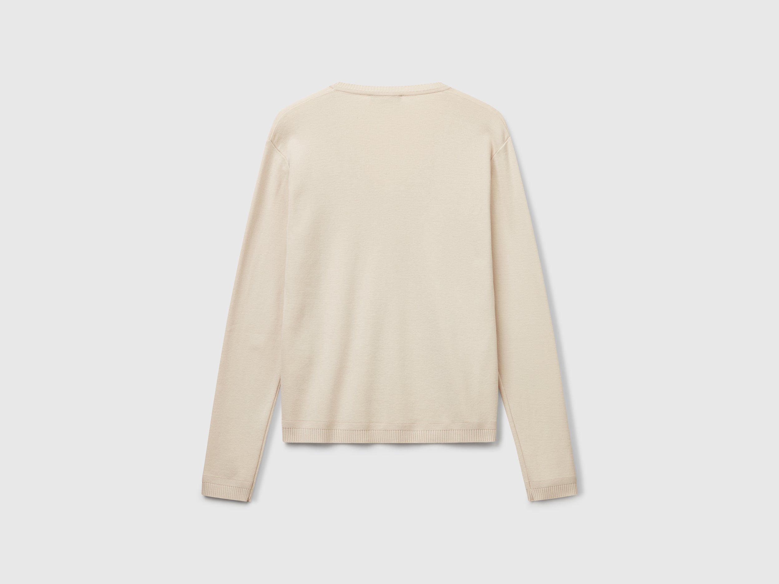 Camisola com decote em V em algodão puro - ucb_image_BS