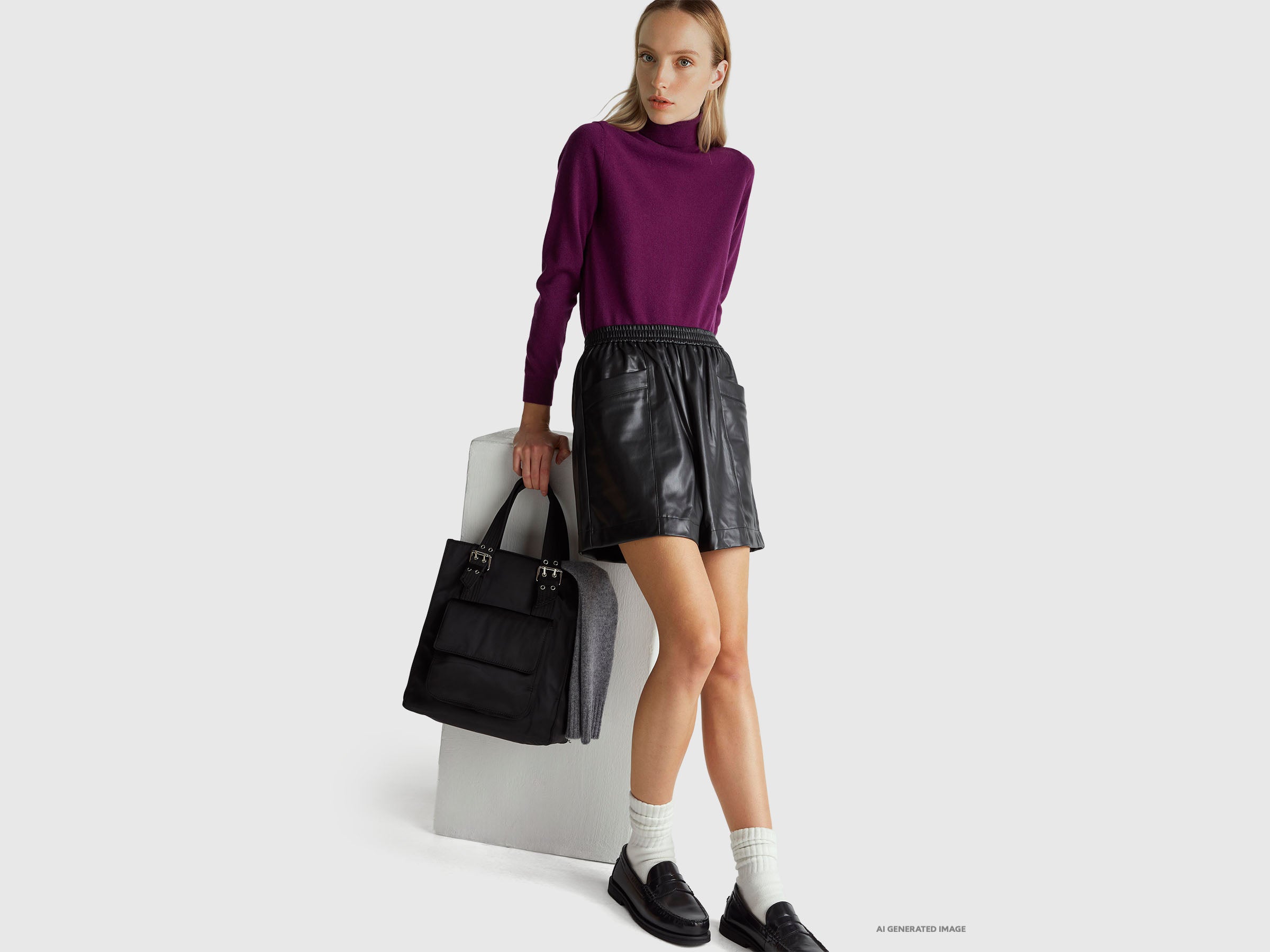 Camisola de gola alta violeta em pura lã Merino - ucb_image_FY