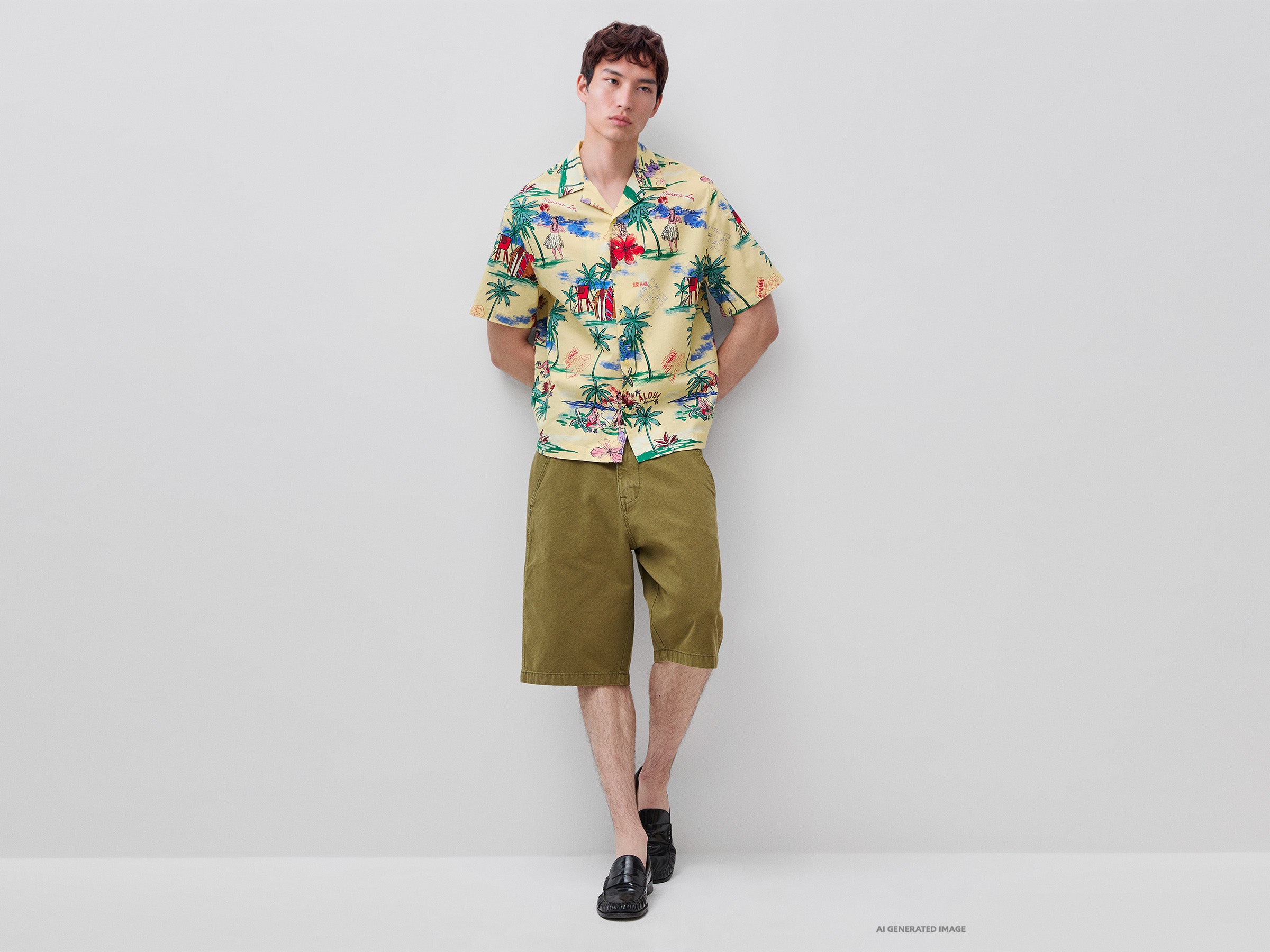 Shorts em tecido de lona - ucb_image_FY