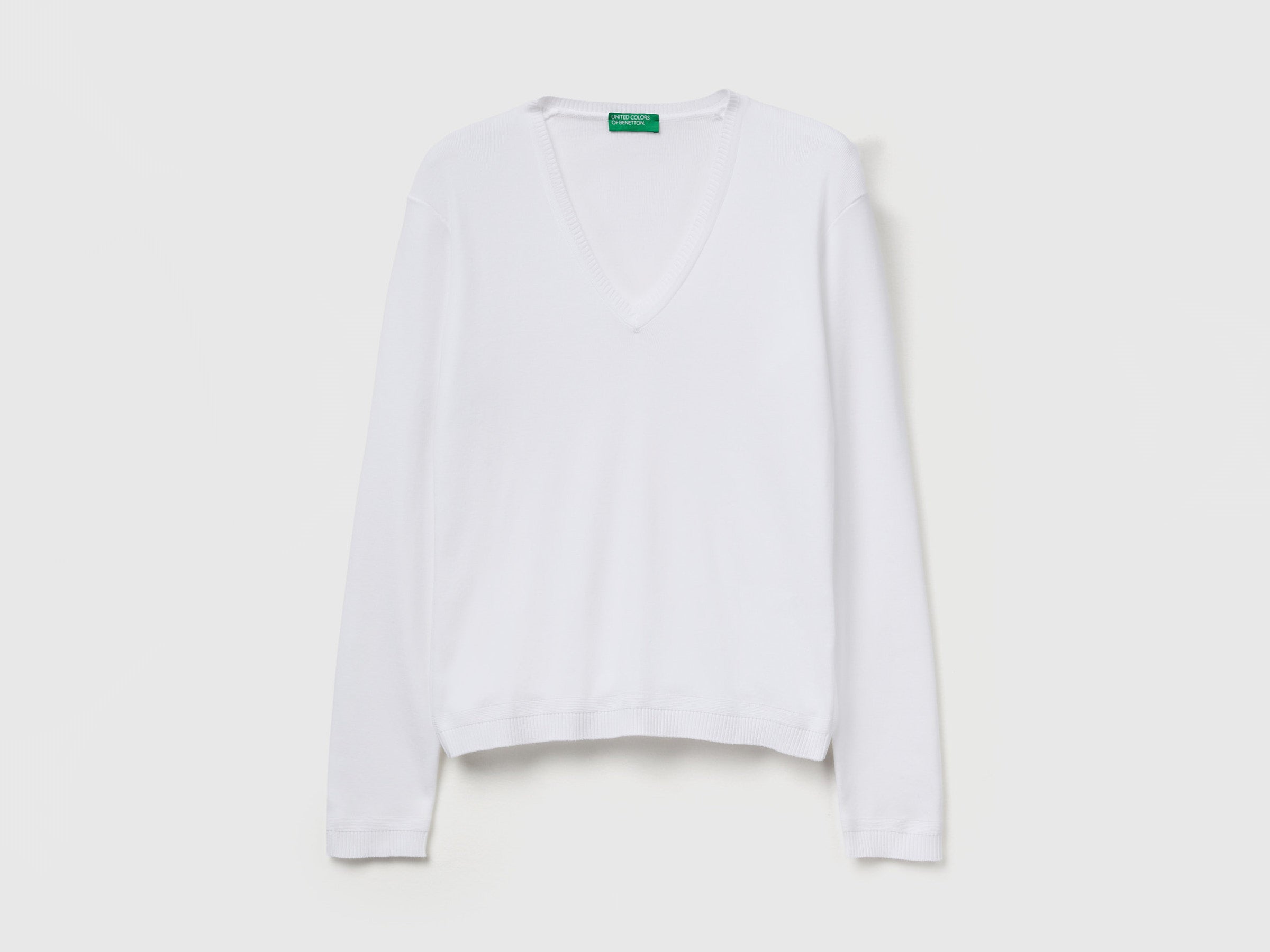 Camisola com decote em V em algodão puro - ucb_image_FS