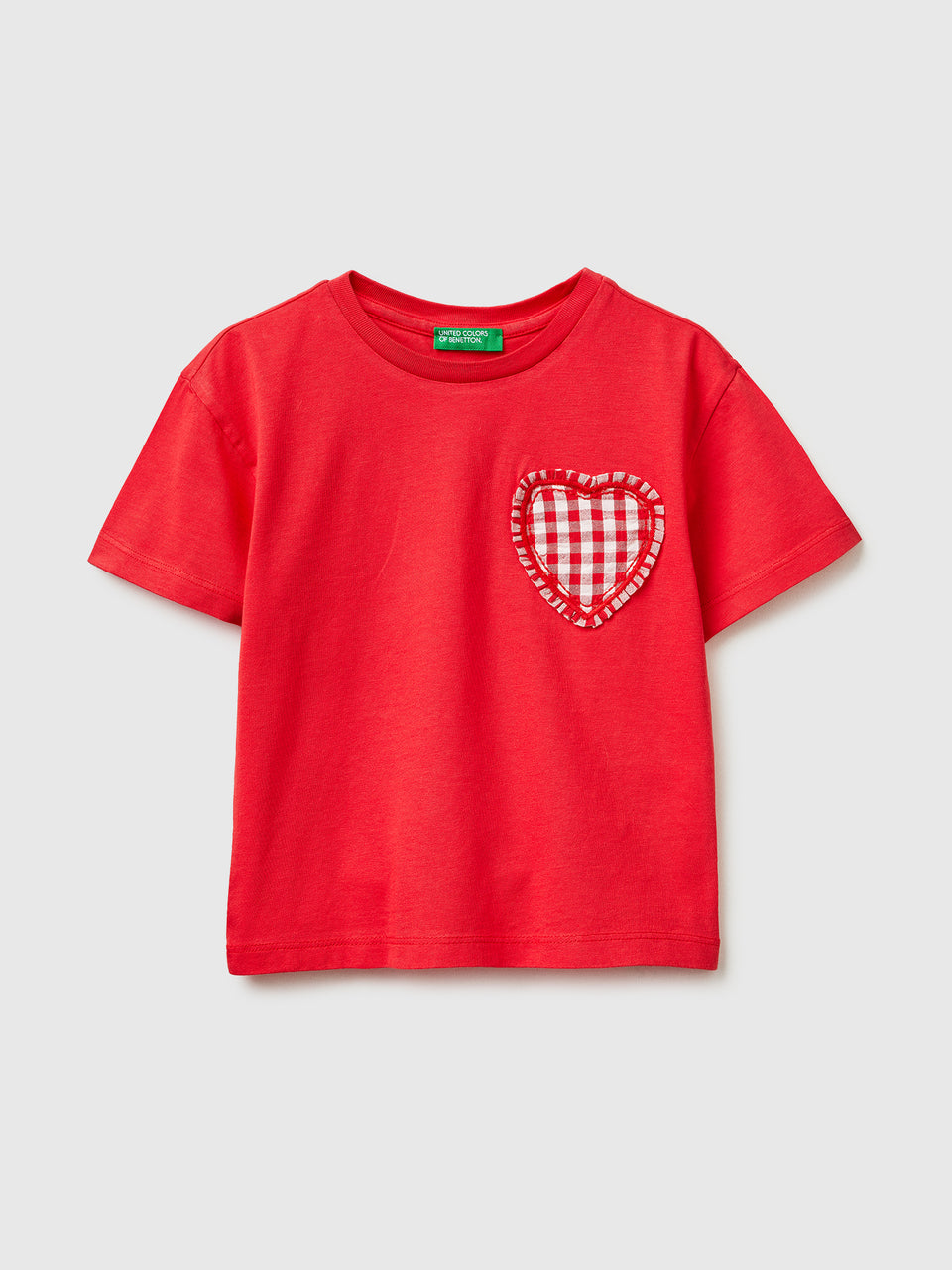 T-shirt with gingham patch - ucb_image_FS