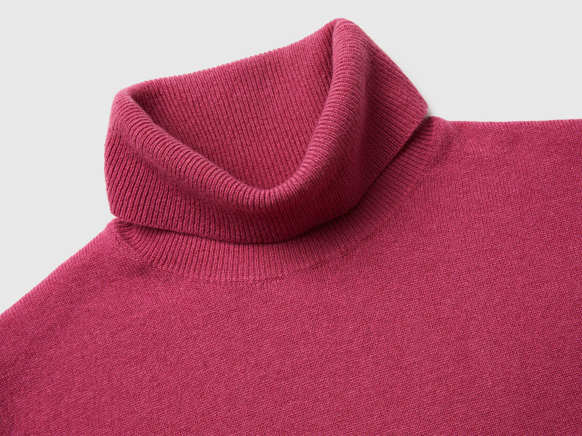 Camisola de gola alta ameixa em pura lã Merino - ucb_image_DS1