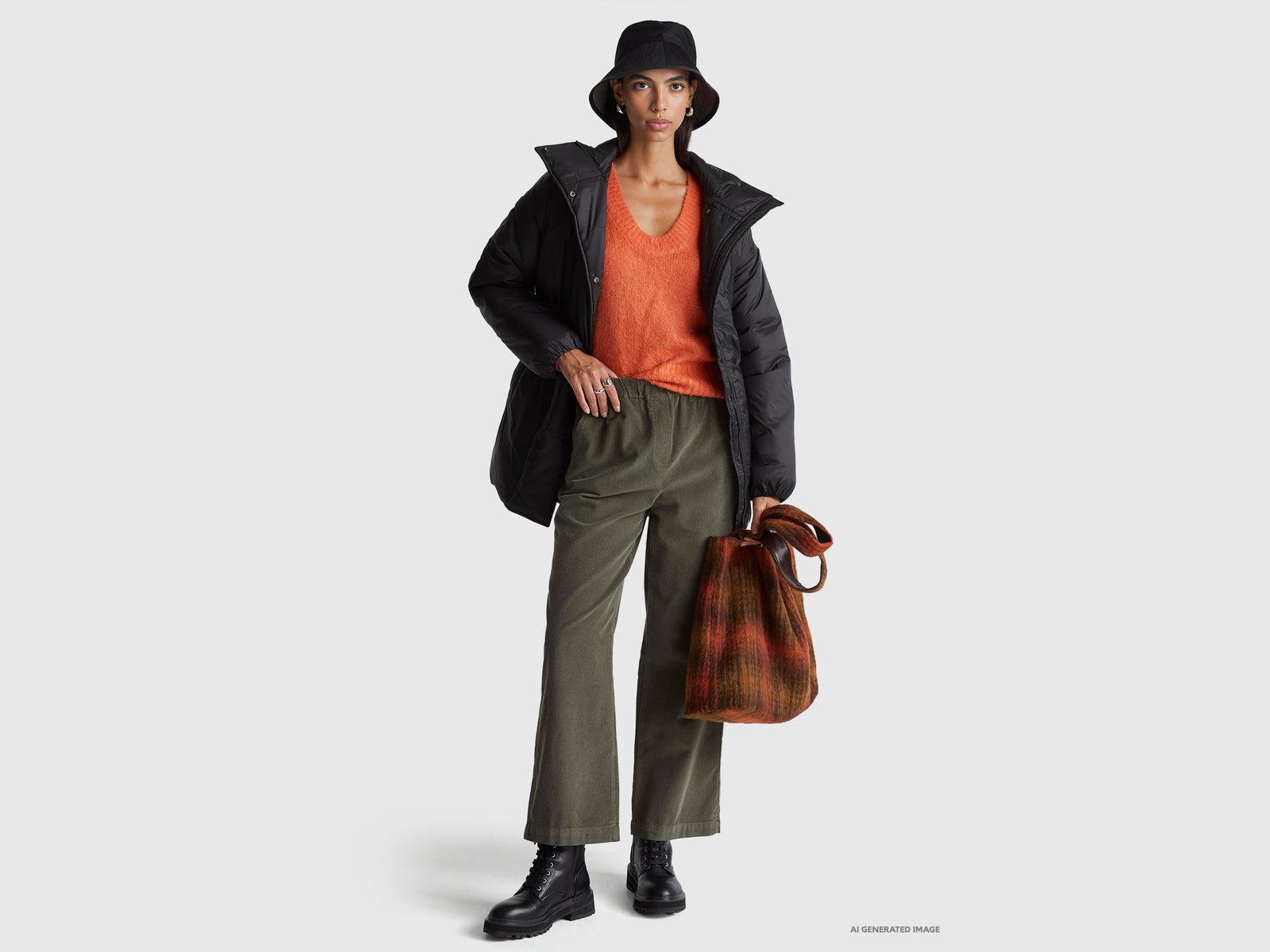 Wide velvet trousers