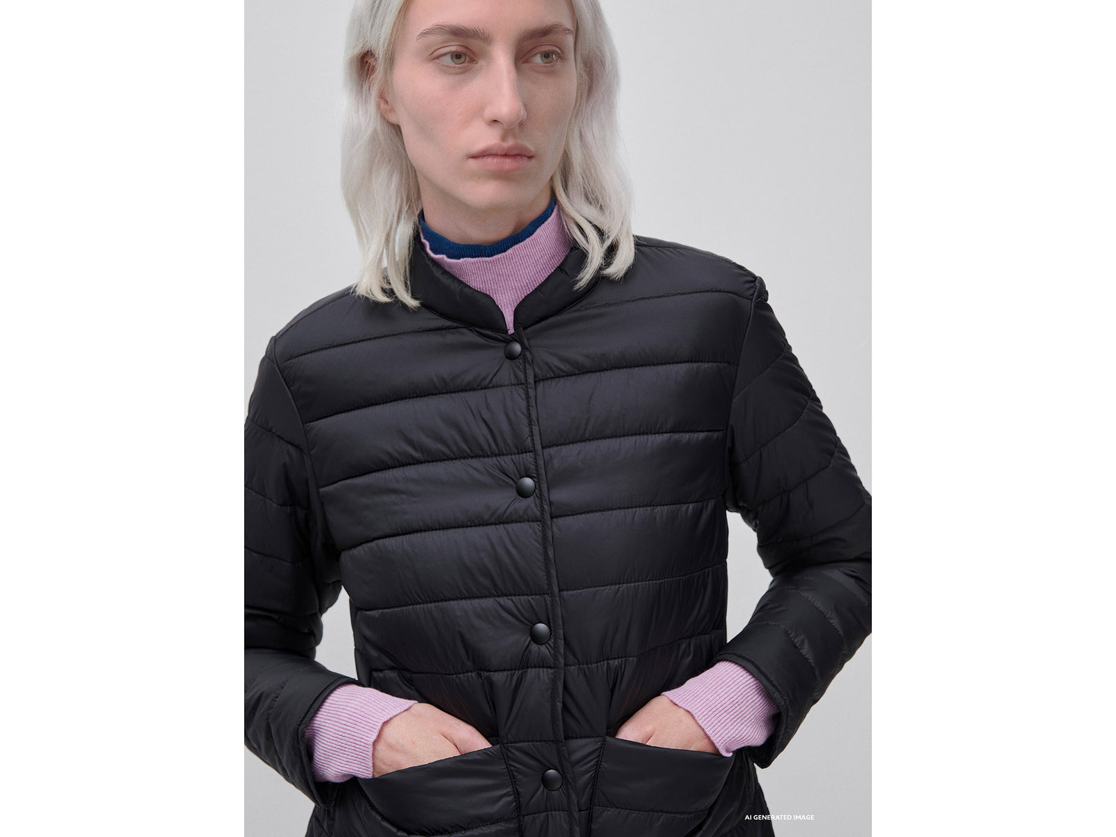 Slim fit lightweight down jacket