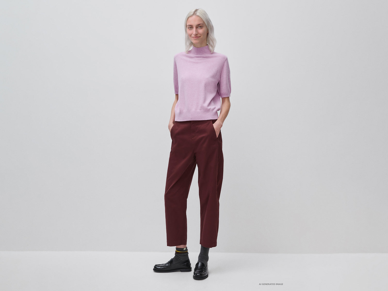 Low-waisted trousers