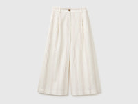 Wide-leg striped linen blend trousers - ucb_image_FS