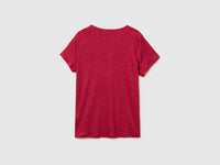 T-shirt de gola redonda em linho puro - ucb_image_BS