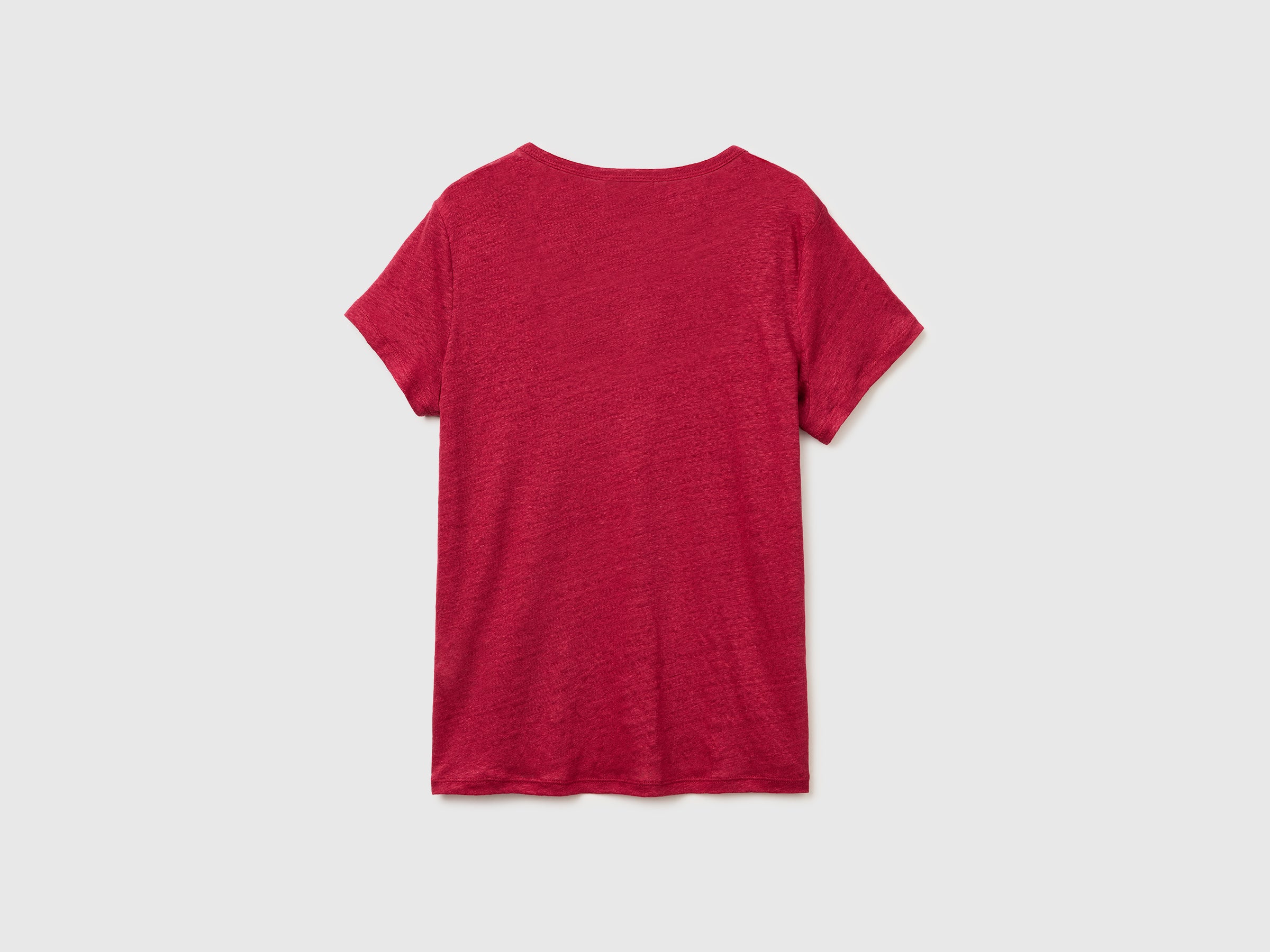 T-shirt de gola redonda em linho puro - ucb_image_BS