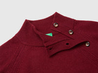 Camisola de gola alta com botões 100% lã - ucb_image_DS1