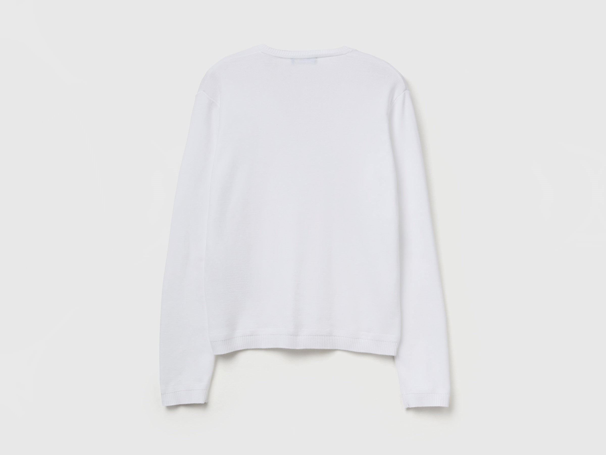 Camisola com decote em V em algodão puro - ucb_image_BS