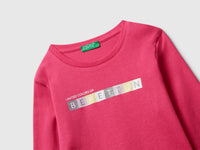 T-shirt com logótipo glitter em algodão - ucb_image_DS1