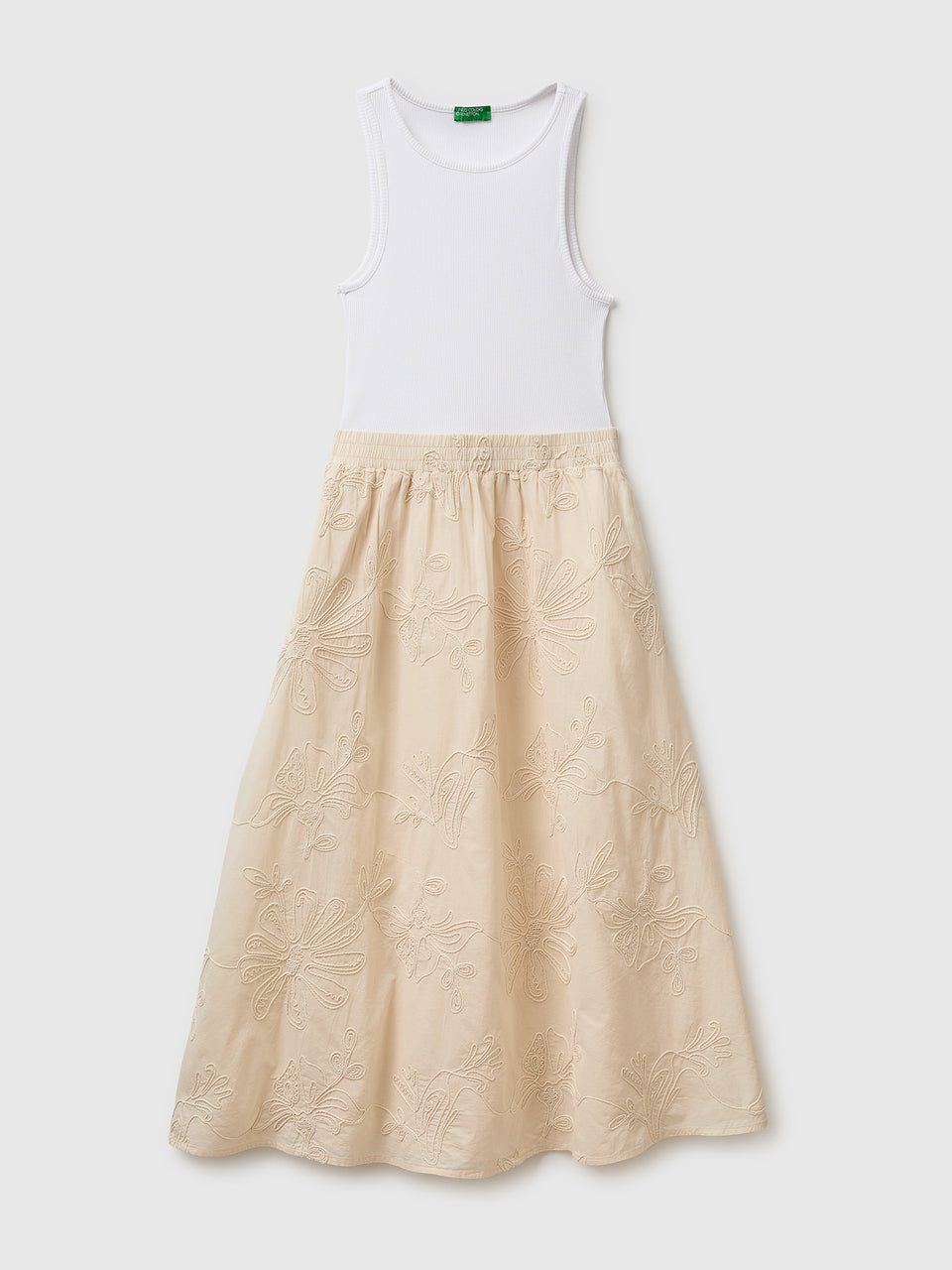 Midi dress with floral embroidery - ucb_image_FS